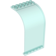 Lego panel 6x6x9 nahoře zahnutý, průhledná světle modrá (6039860, 4289485)